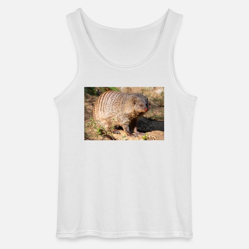 Gebänderte Manguste oder Zebramanguste Zebramanguste - Gildan Männer Tank Top - Weiß