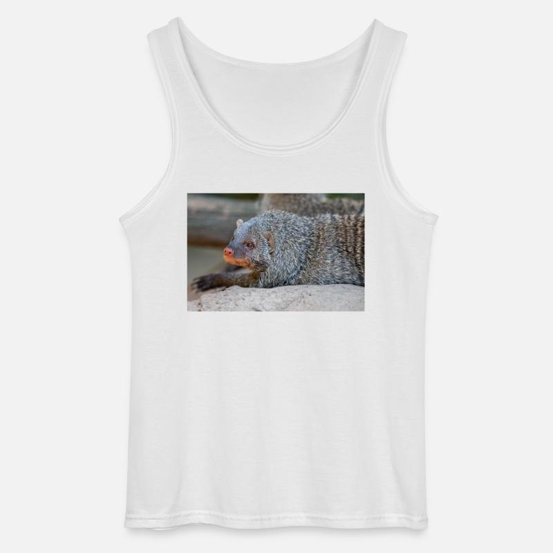 Gebänderte Manguste oder Zebramanguste Zebramanguste - Gildan Männer Tank Top - Weiß