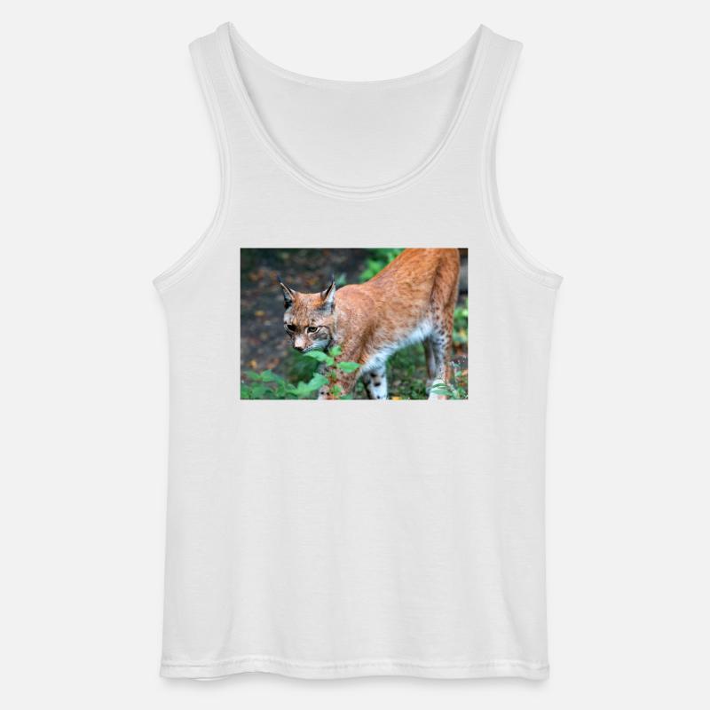Eurasischer Luchs oder Nördlicher Luchs - Gildan Männer Tank Top - Weiß