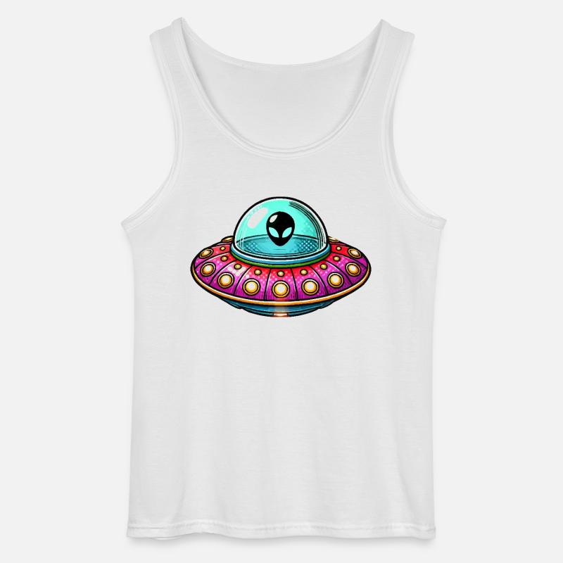 ufo comic - Gildan Männer Tank Top - Weiß