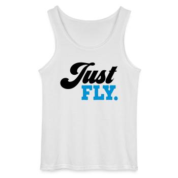 fliegen - Gildan Männer Tank Top - Weiß - Vorne - AI Model Male 185 dark (185cm)
