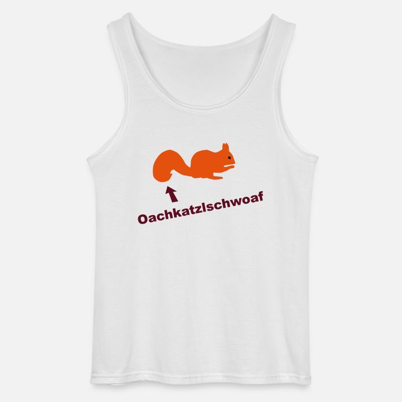 Oachkatzlschwoaf Eichhörnchen - Gildan Männer Tank Top - Weiß