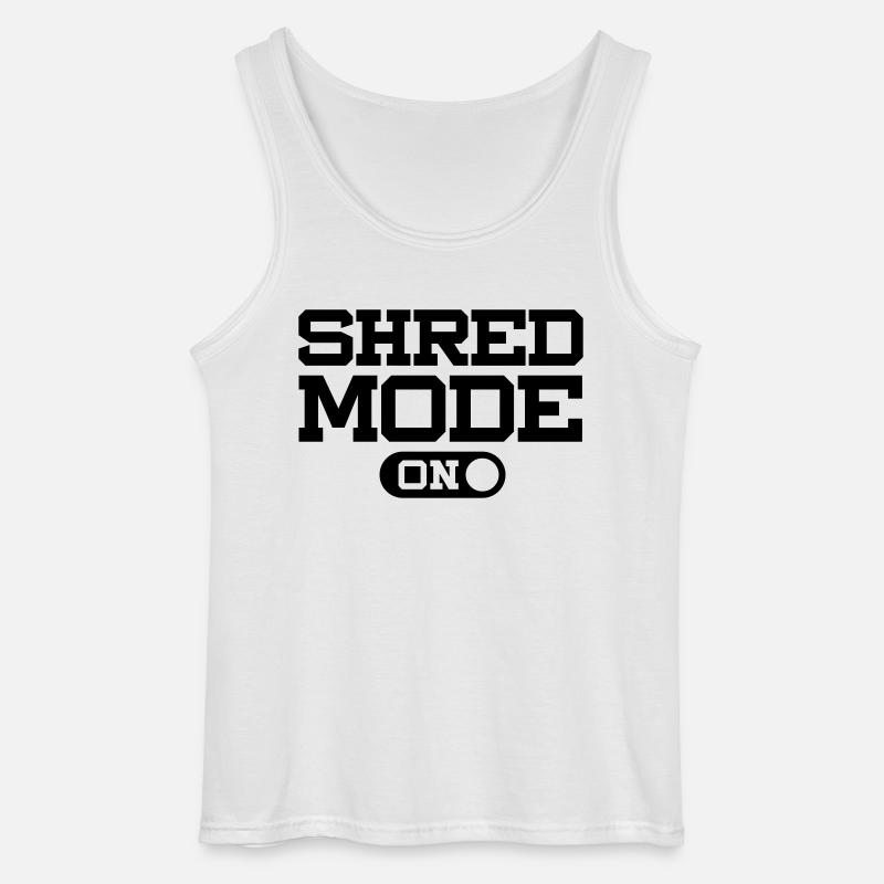 SHRED MODE ON - Gildan Männer Tank Top - Weiß