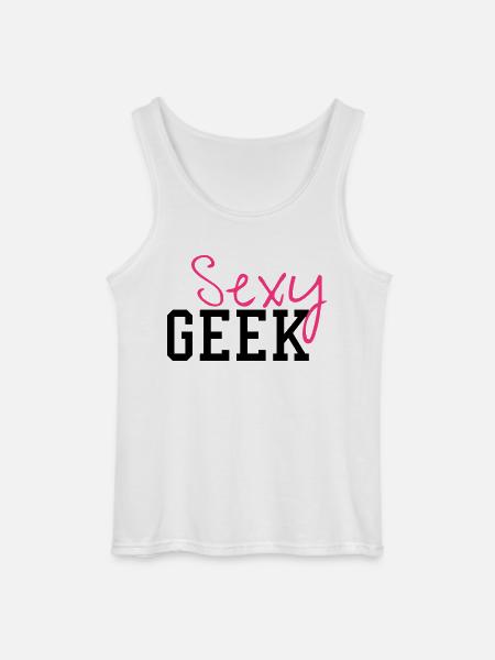 Sexy Geek - Gildan Men’s Tank Top - white