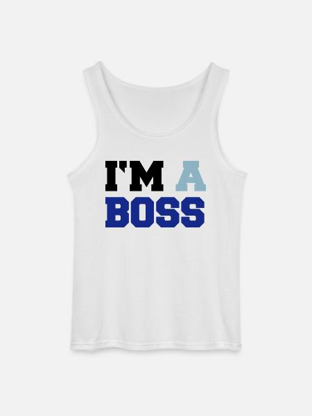 im_a_boss02 - Gildan Men’s Tank Top - white
