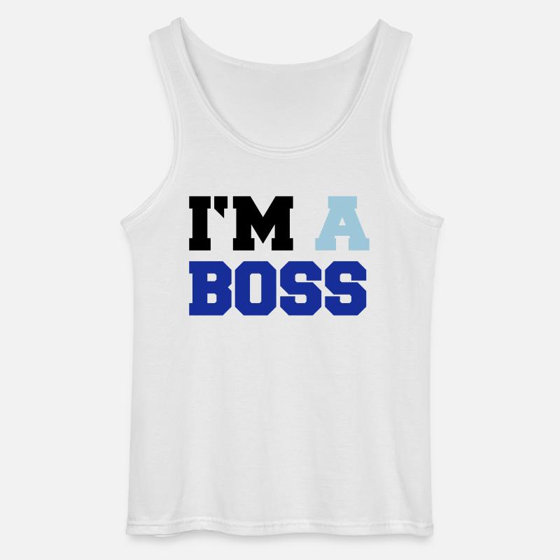 im_a_boss02 - Gildan Männer Tank Top - Weiß