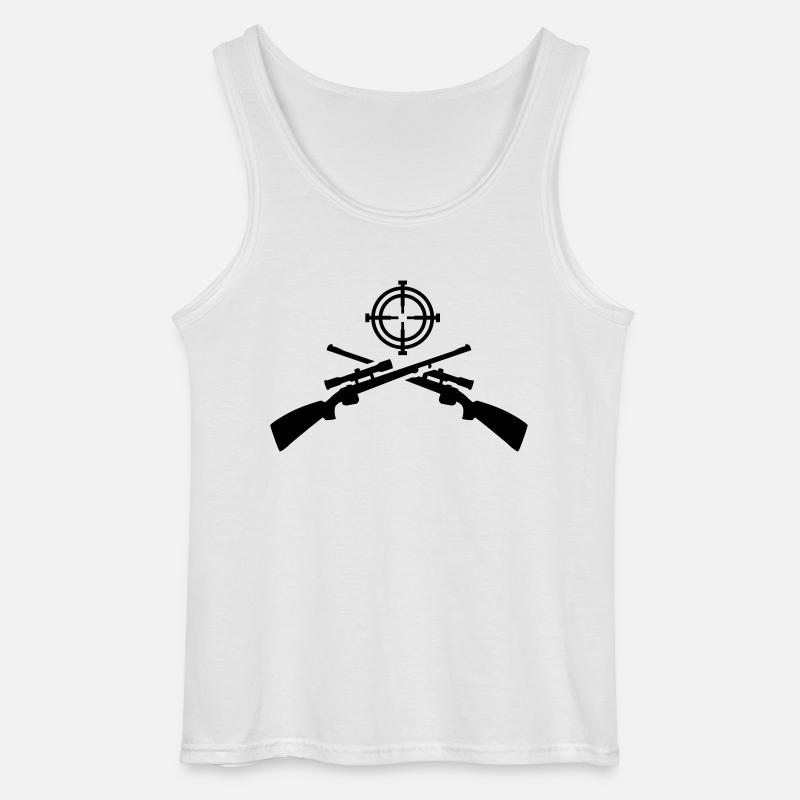Gewehr - Gildan Männer Tank Top - Weiß