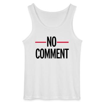 No Comment - Gildan Men’s Tank Top - white - Front - AI Model Male 185 dark (185cm)