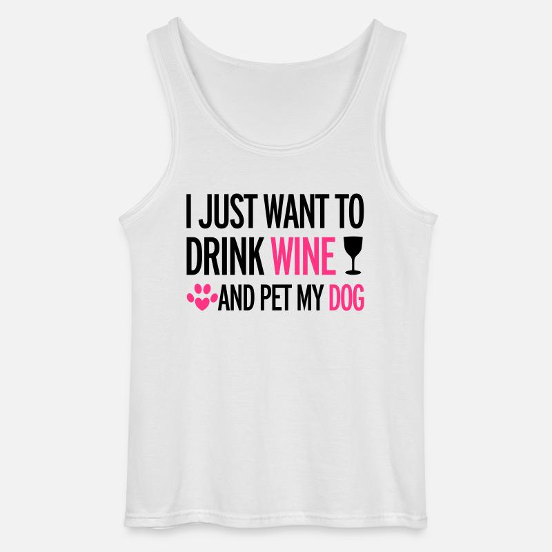 Wine - Gildan Männer Tank Top - Weiß