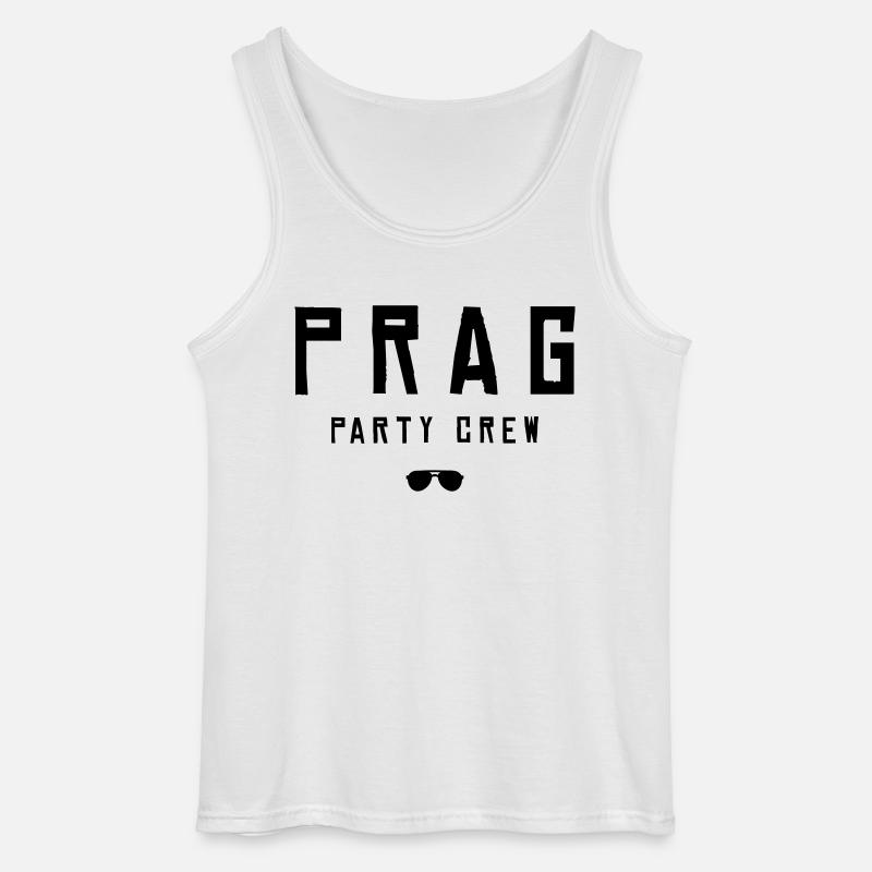 prag party crew cool - Gildan Männer Tank Top - Weiß