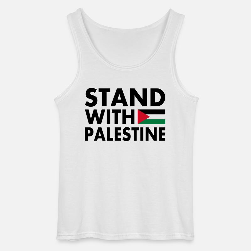Palæstina - Gildan tanktop til mænd - hvid