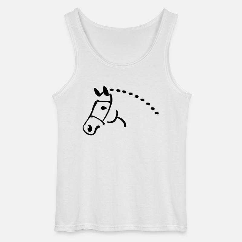 Pferd - Gildan Männer Tank Top - Weiß