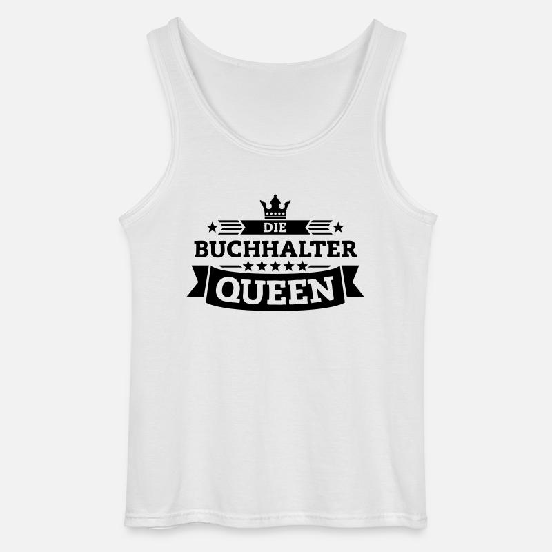 Die Buchhalter-Queen - Gildan Männer Tank Top - Weiß