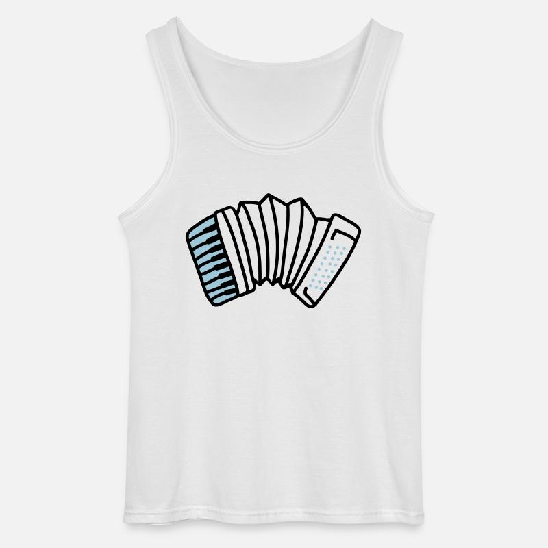 Akkordeon - Gildan Männer Tank Top - Weiß