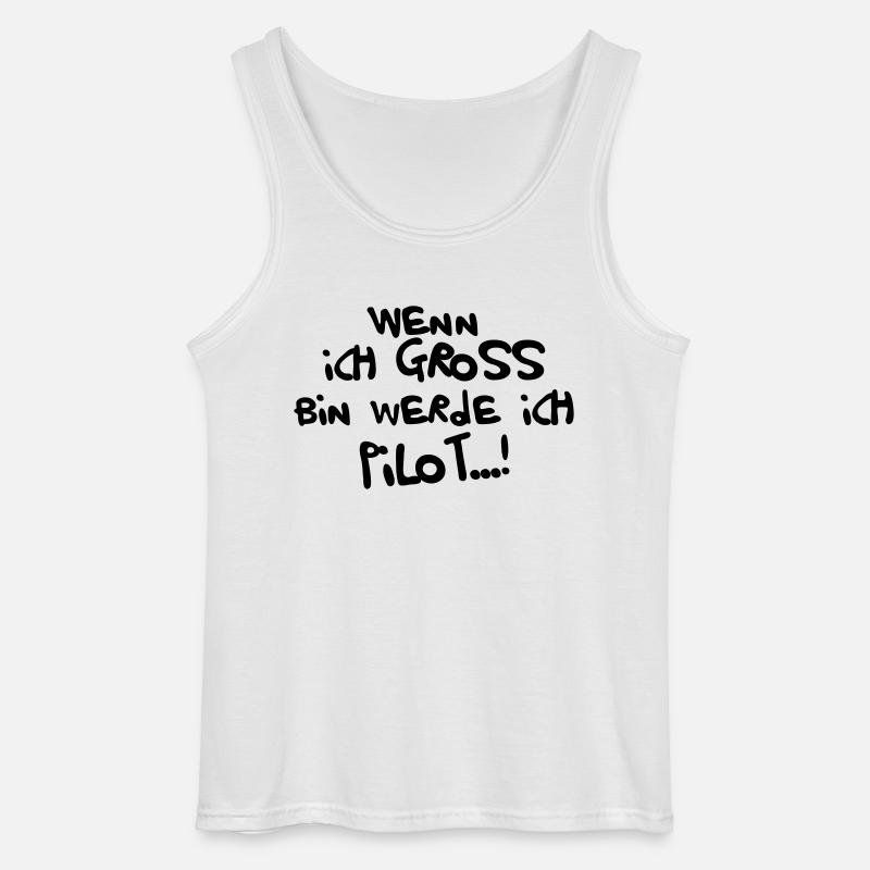 Ich werde Pilot - Gildan Männer Tank Top - Weiß