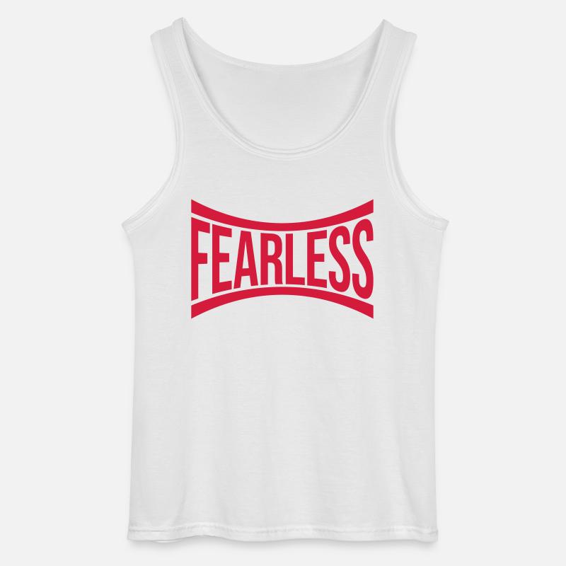 fearless Text Zitat Design - Gildan Männer Tank Top - Weiß