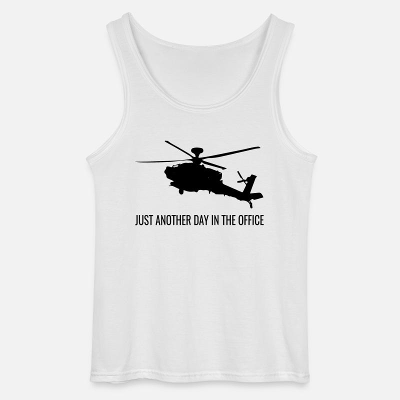 Pilot Hubschrauber Spruch - Gildan Männer Tank Top - Weiß