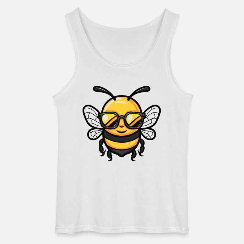 Biene Cool Comic - Gildan Männer Tank Top - Weiß