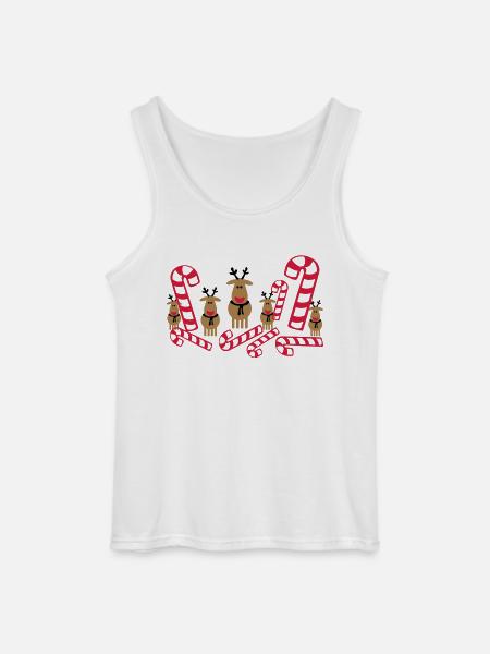 happy raindeers - Gildan Men’s Tank Top - white