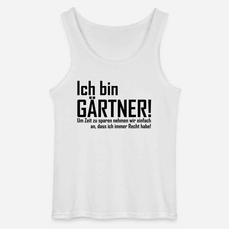 ich bin gärtner - Gildan Männer Tank Top - Weiß