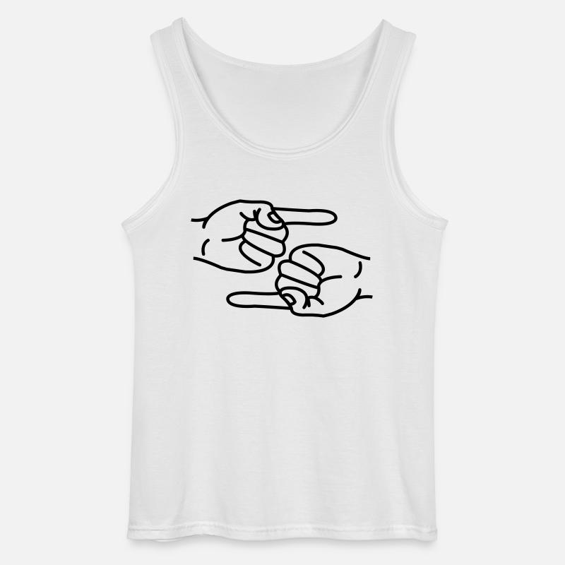 zeigefinger - Gildan Männer Tank Top - Weiß