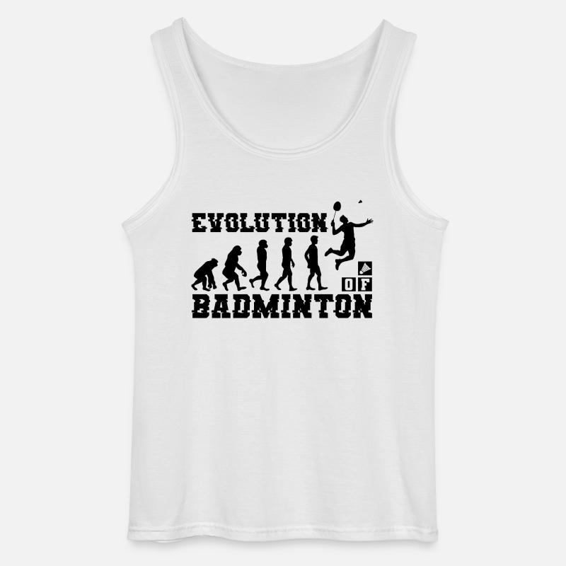 Badminton Evolution Silhouette - Gildan Männer Tank Top - Weiß