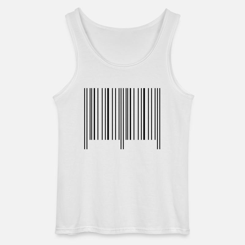 strichcode - Gildan Männer Tank Top - Weiß
