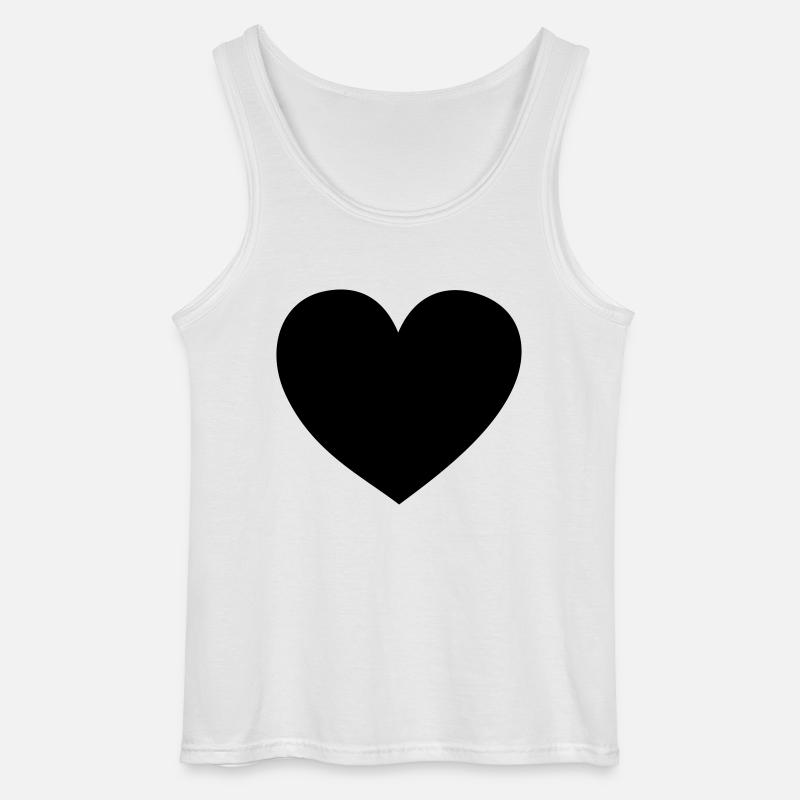 Herz - Gildan Männer Tank Top - Weiß
