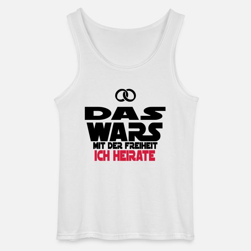das wars ich heirate - Gildan Männer Tank Top - Weiß