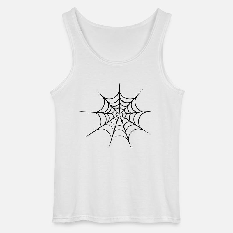spider web halloween - Gildan Men’s Tank Top - white