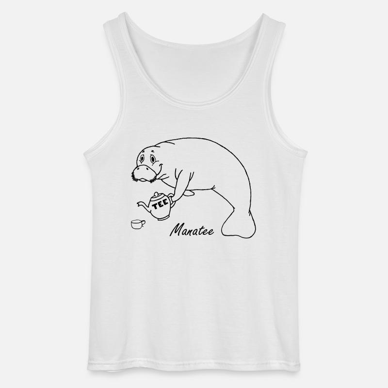 Manatee mag Tee - Gildan Männer Tank Top - Weiß