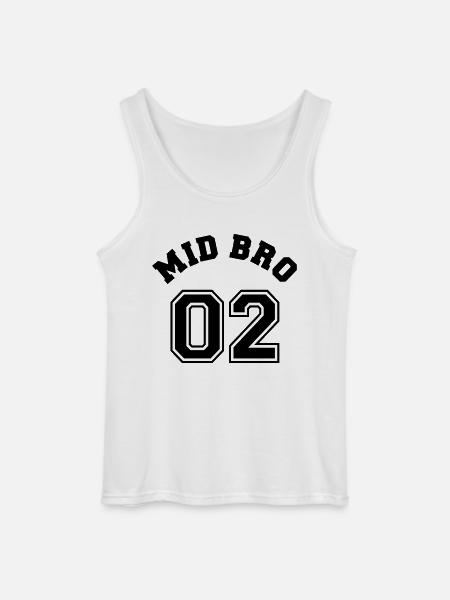 Mid Bro 02 - Middle Brother - Gildan Men’s Tank Top - white