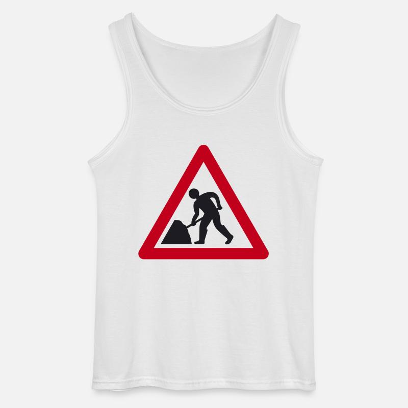 men at work - Gildan Männer Tank Top - Weiß