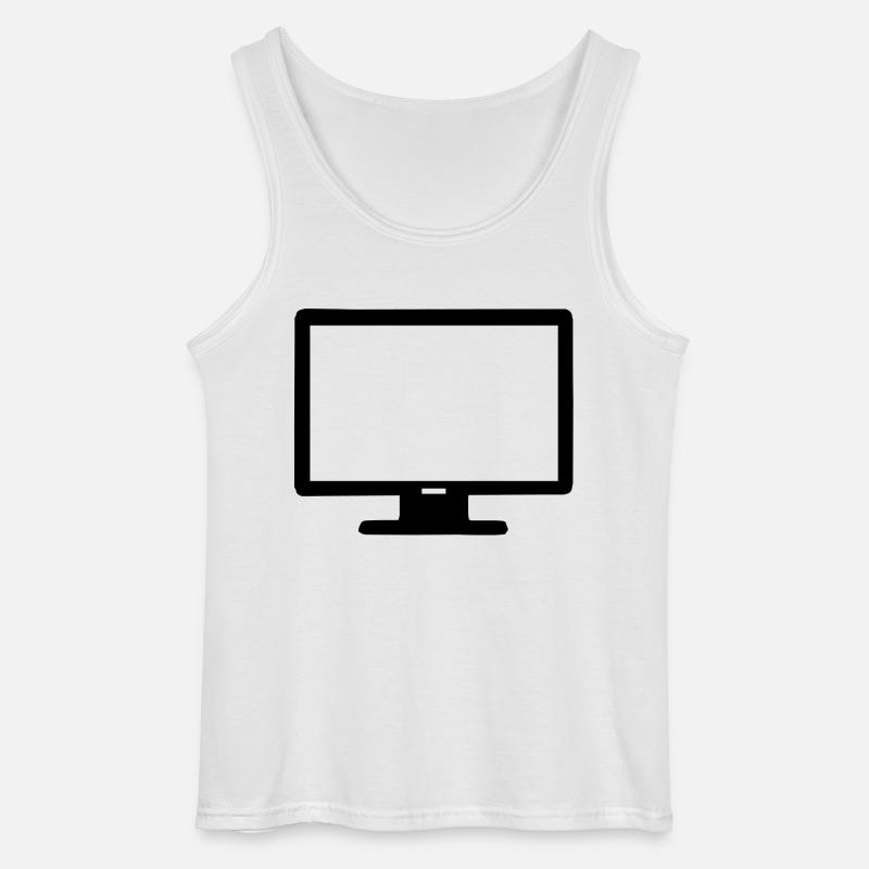 Computer Bildschirm - Gildan Männer Tank Top - Weiß
