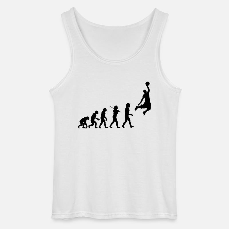 Basketball Dunk Evolution - Gildan Men’s Tank Top - white
