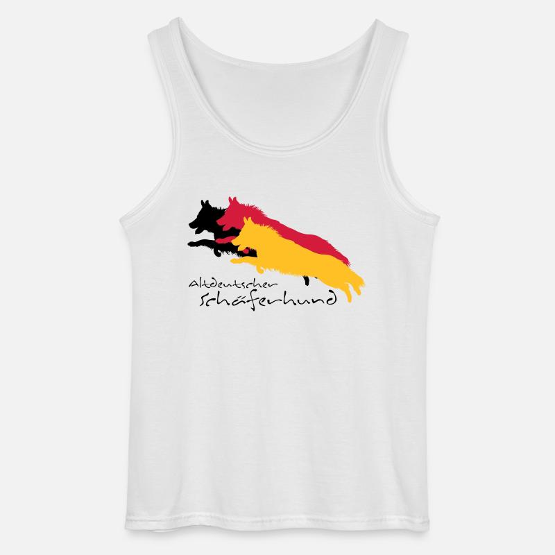 altdeutscher schäferhund - Gildan Männer Tank Top - Weiß