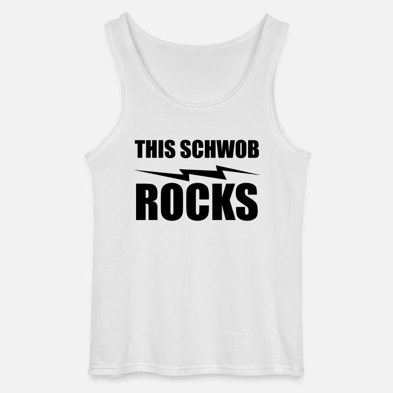 this schwob rocks - Gildan Men’s Tank Top - white