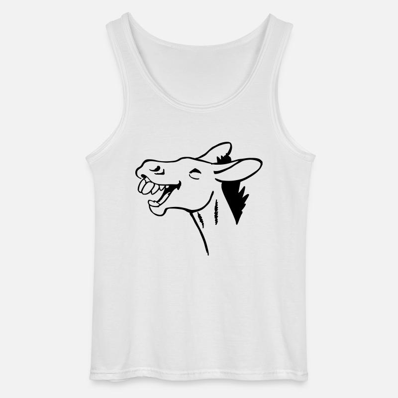 lachender Esel - Gildan Männer Tank Top - Weiß