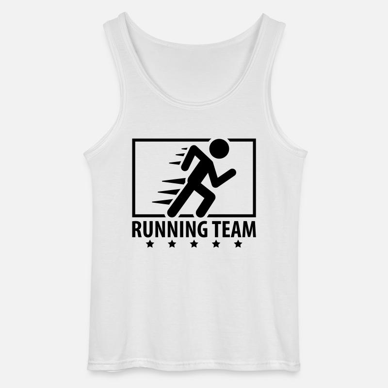 running_team_design_qu1 - Gildan Männer Tank Top - Weiß