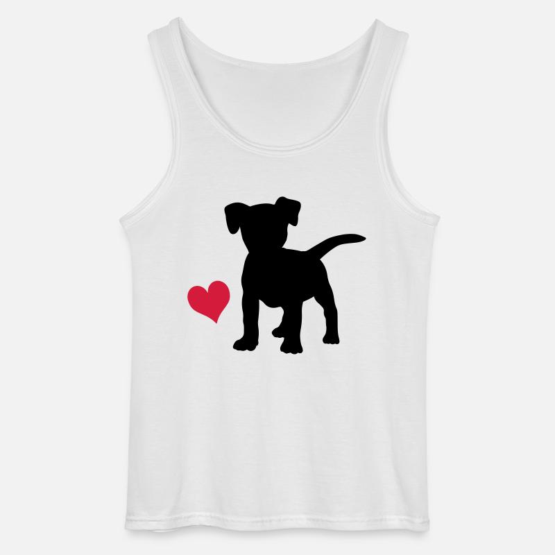 Jack Russell Terrier - Gildan Männer Tank Top - Weiß
