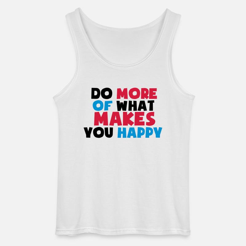 makes_you_happy - Gildan Männer Tank Top - Weiß