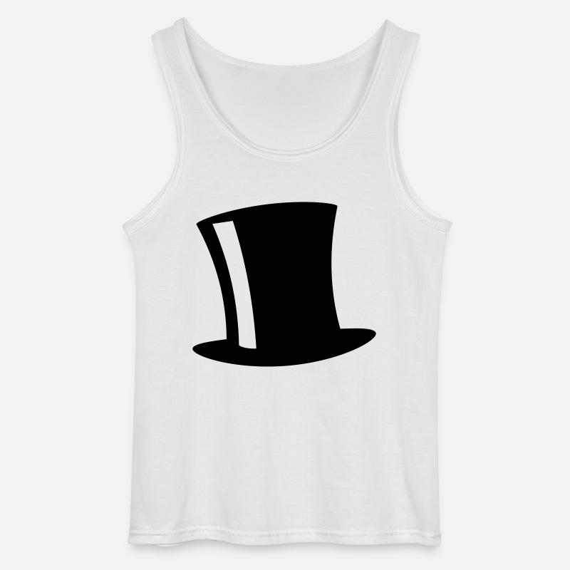 Top Hat - Gildan Männer Tank Top - Weiß