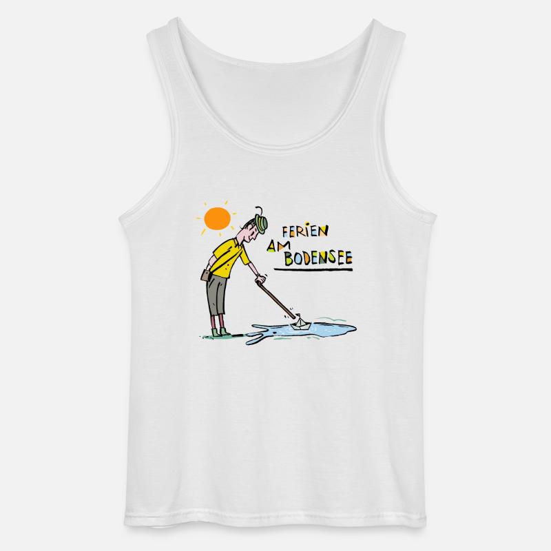Bodensee, - Gildan Männer Tank Top - Weiß