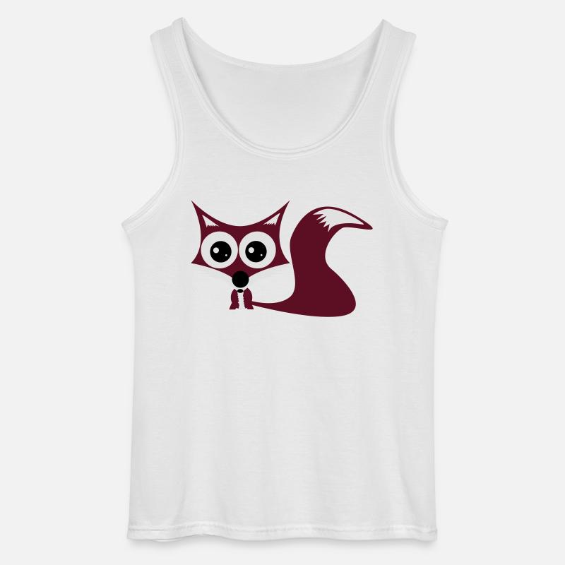 Fuchs - Gildan Männer Tank Top - Weiß