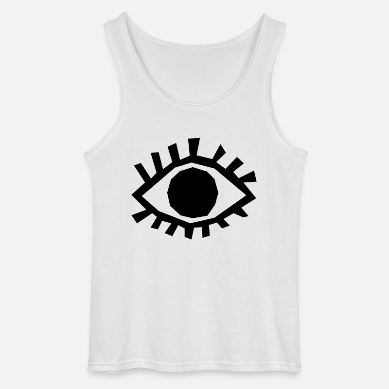 Auge - Gildan Männer Tank Top - Weiß