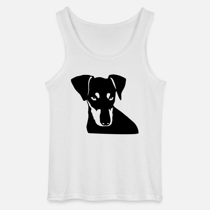 Deutscher Pinscher 003 - Gildan Männer Tank Top - Weiß