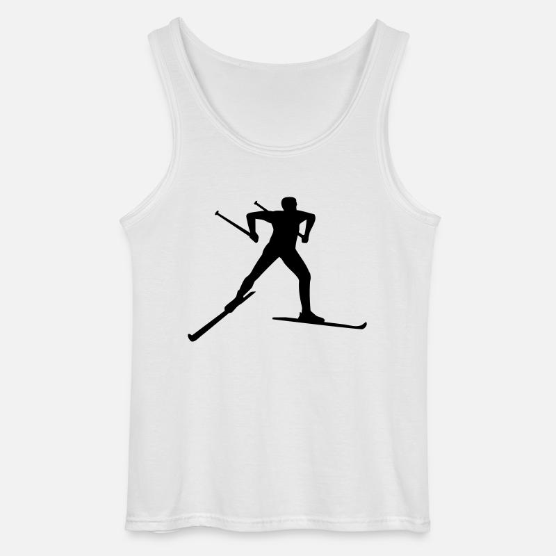 Langlauf - Gildan Männer Tank Top - Weiß