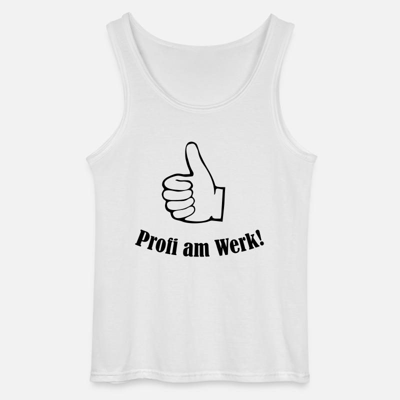 profi_am_werk_01 - Gildan Männer Tank Top - Weiß
