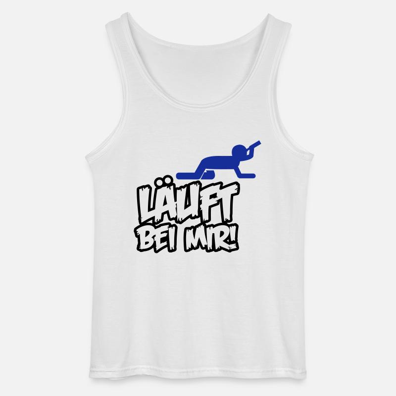 laeuft_bei_mir_02 - Gildan Männer Tank Top - Weiß