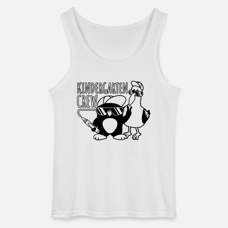 Penguin Seagull Kindergarten Crew - Gildan Men’s Tank Top - white